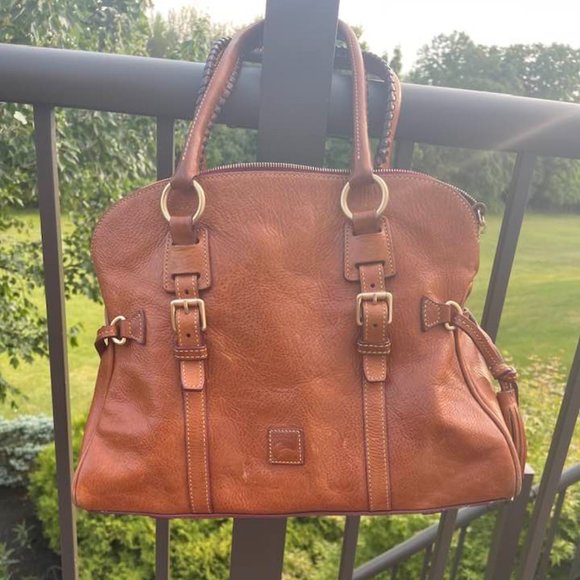 Dooney and Bourke Florentine Domed Buckle Satchel - Natural - Picture 2 of 16